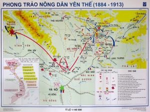 Bản đồ mô tả khởi nghĩa Yên Thế